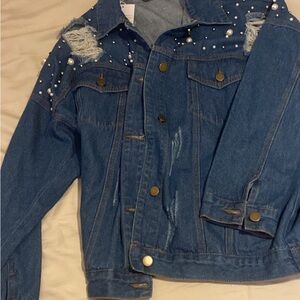 Buddy Love Blue Denim Jacket with Studs